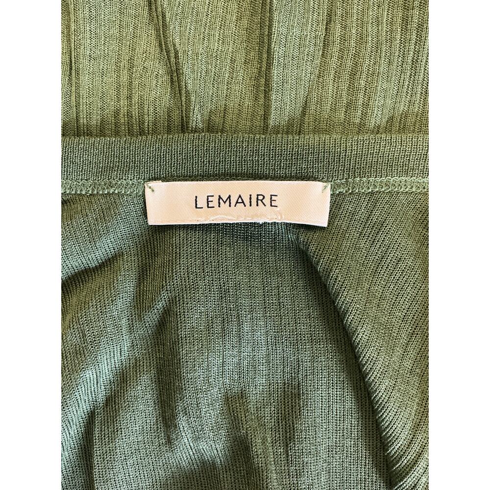Lemaire Ribbed Green Scoop Neck Tank Top Size S - Picture 3 of 3
